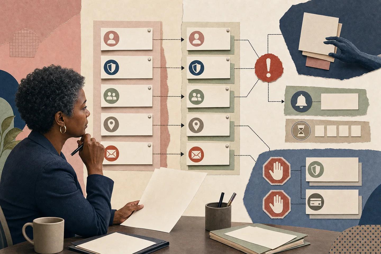 A servicing specialist reviews how several profile changes combine and affect later recovery and payment controls.