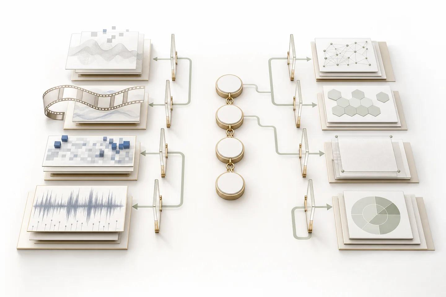 Verification objects on a white surface representing deepfake detection companies in India.