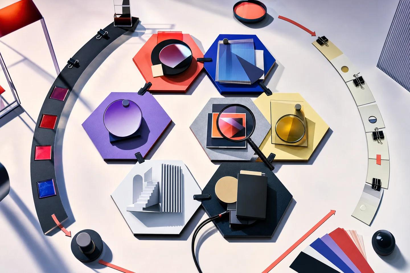Six campaign components connect advertiser identity and authority with consent, creative media, destination, and payment evidence inside a review lightbox.