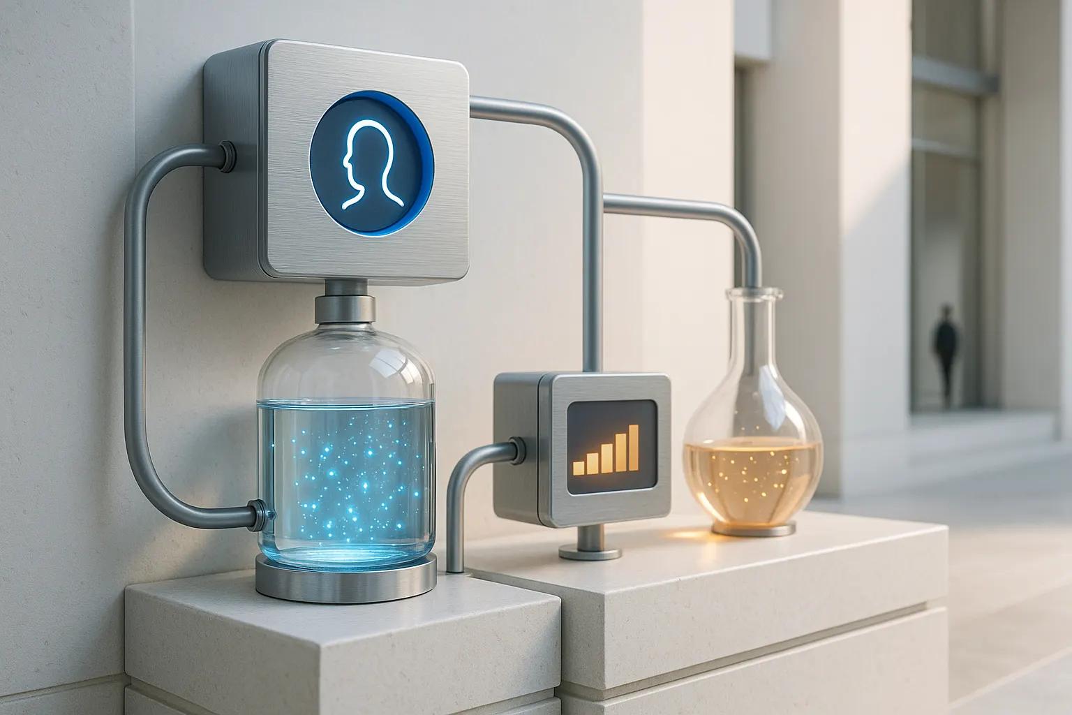 Conceptual 3D render illustrating How Can Fintech Companies Use Deepfake Detection?