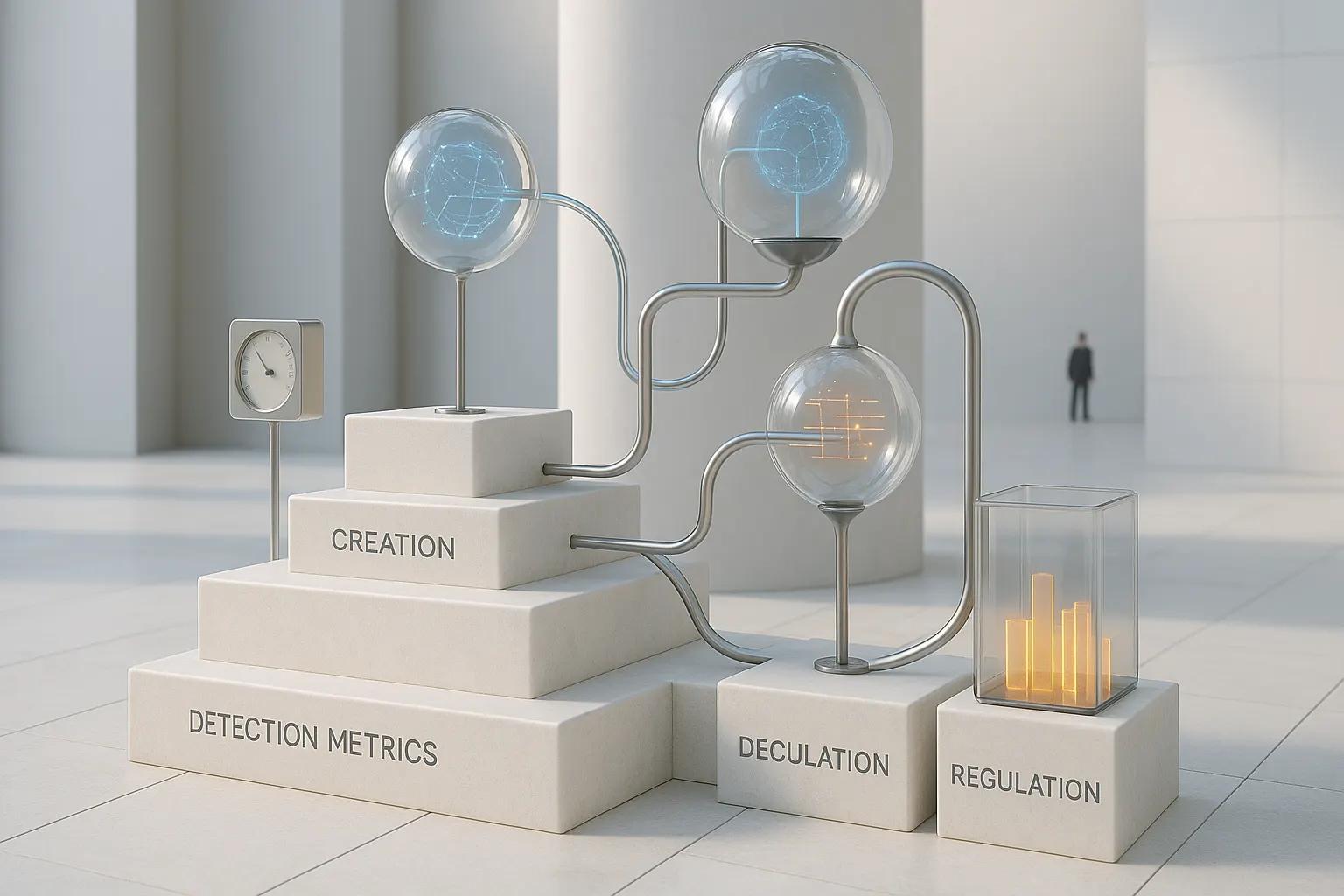 Conceptual 3D render illustrating Deepfake Glossary: Key Terms for Synthetic Media, Attacks and Detection