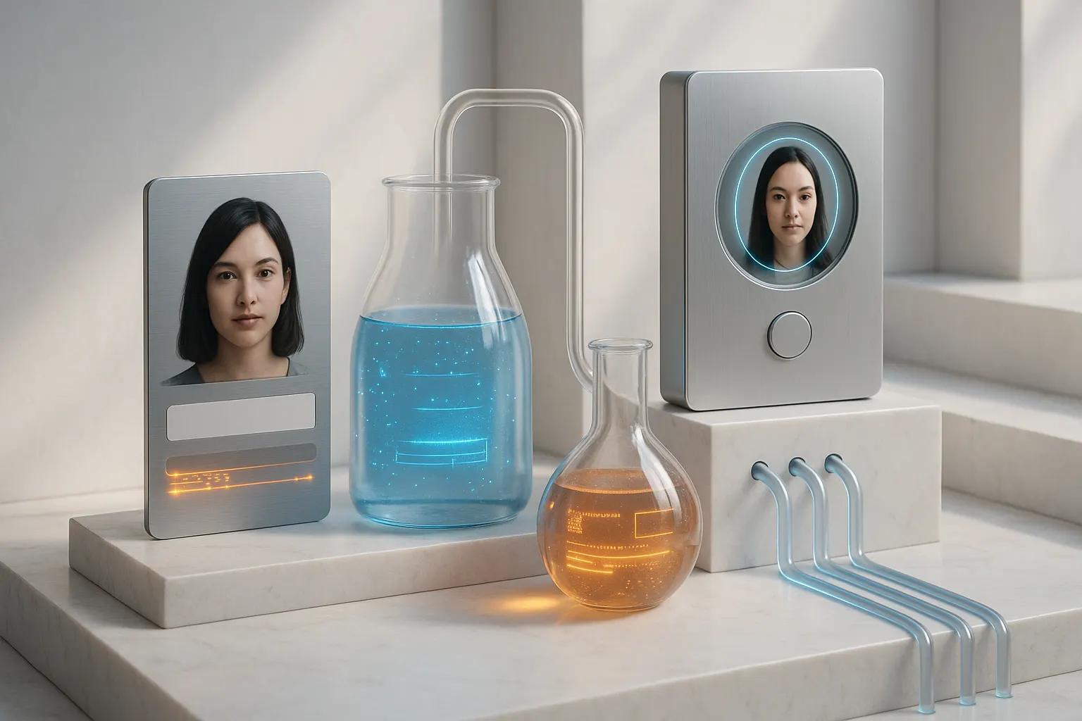 Conceptual 3D render illustrating How Do Synthetic and Manipulated Documents Affect KYC, and How Do You Catch Them?
