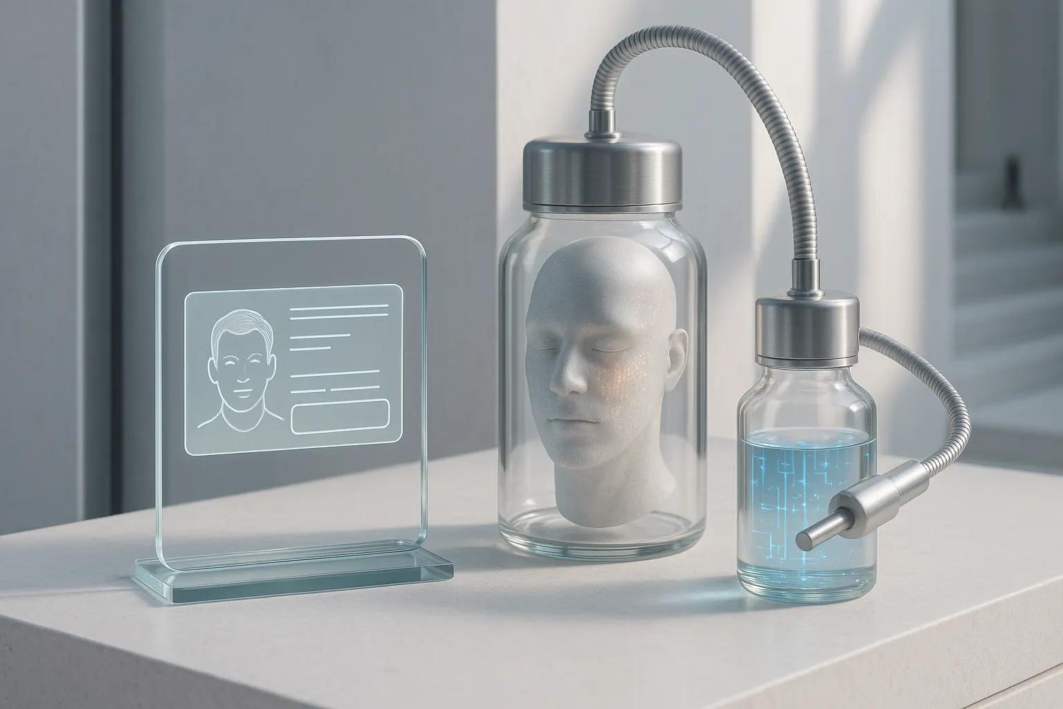 Conceptual 3D render illustrating How Does Deepfake Detection Complement Identity Verification? A Guide for Identity Teams